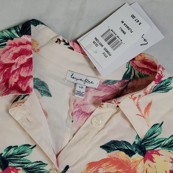 Love, Fire Floral Shirt Dress - Picture 2 of 6